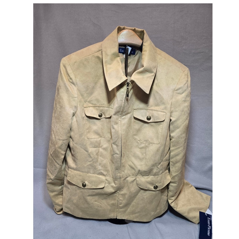 Evan Picone Women's Tan Suede Like Jacket Size 10